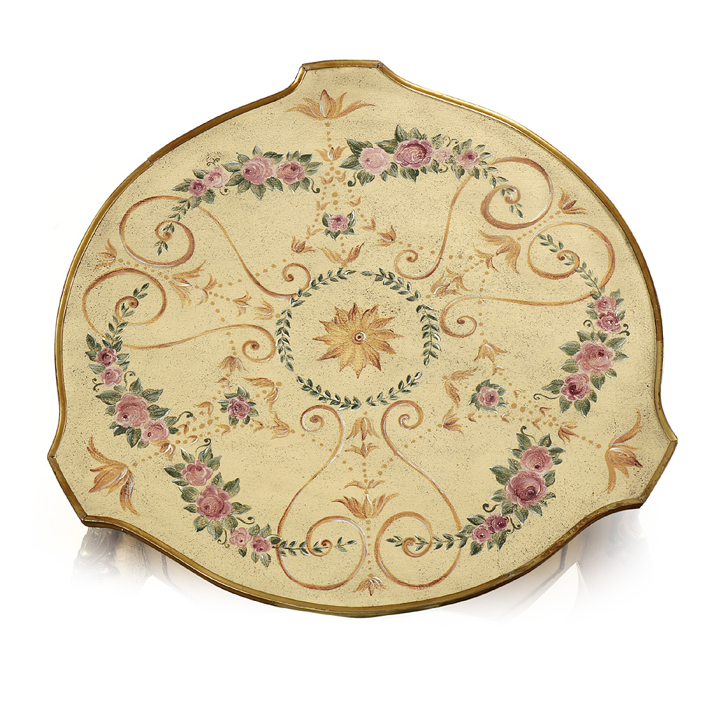 IDZ169b Malovaný kulatý stolek - deska
